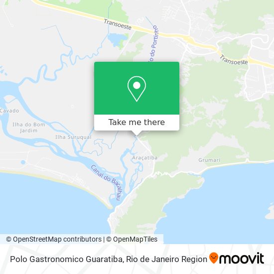 Polo Gastronomico Guaratiba map