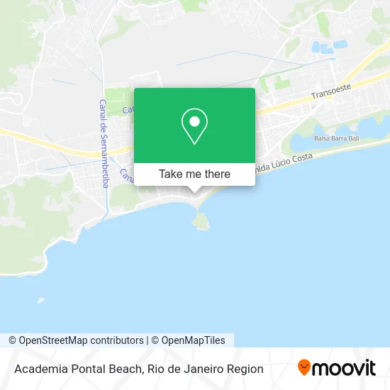 Academia Pontal Beach map