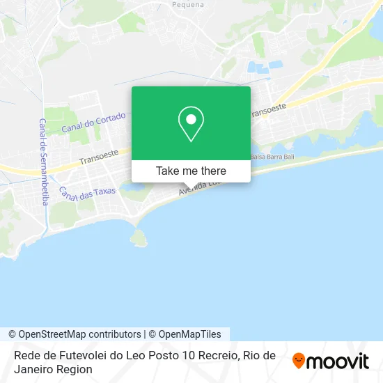 Rede de Futevolei do Leo Posto 10 Recreio map