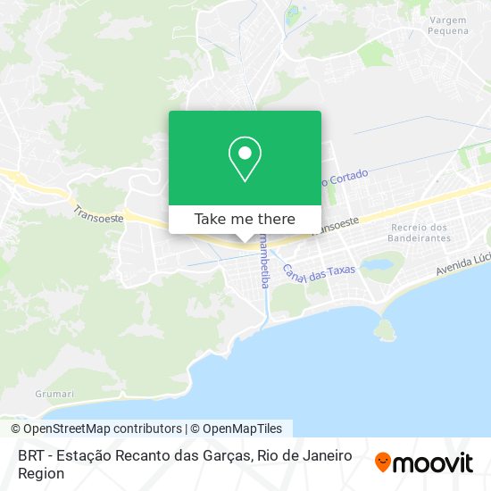 Mapa BRT - Estação Recanto das Garças