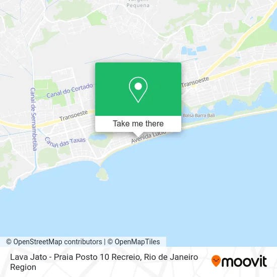 Lava Jato - Praia Posto 10 Recreio map