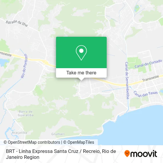 BRT - Linha Expressa Santa Cruz / Recreio map