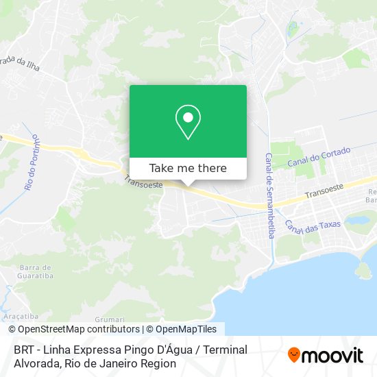 BRT - Linha Expressa Pingo D'Água / Terminal Alvorada map