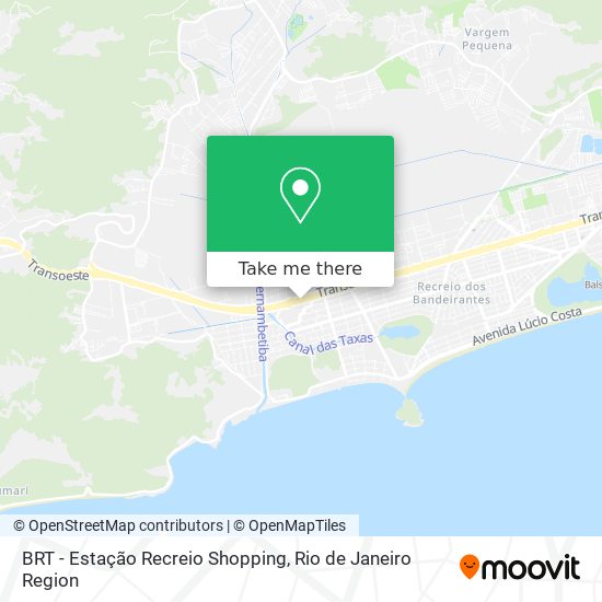 BRT - Estação Recreio Shopping map