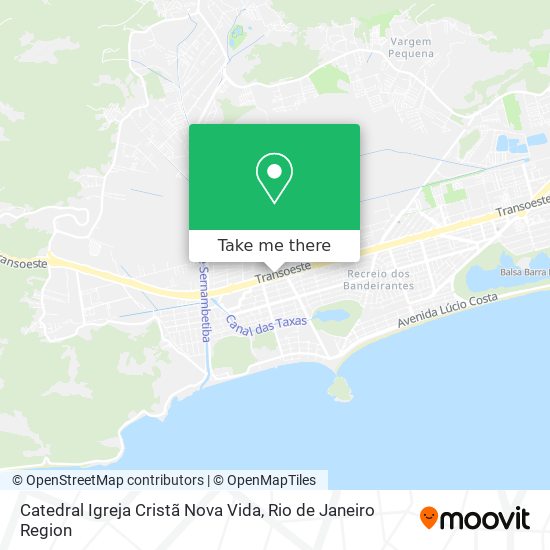 Mapa Catedral Igreja Cristã Nova Vida