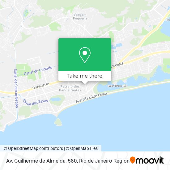 Mapa Av. Guilherme de Almeida, 580