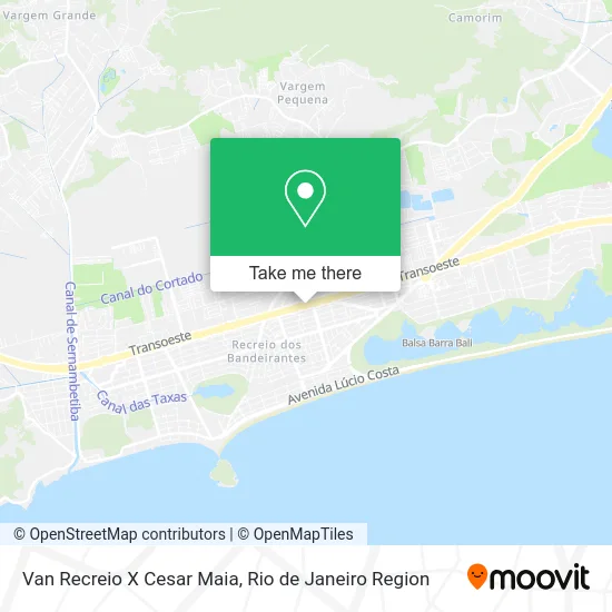 Van Recreio X Cesar Maia map
