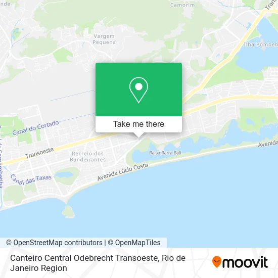 Canteiro Central Odebrecht Transoeste map