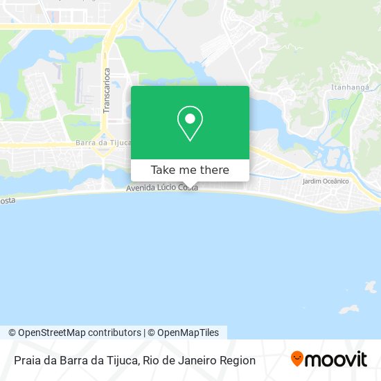 Mapa Praia da Barra da Tijuca