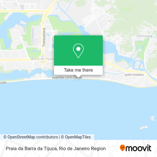 Praia da Barra da Tijuca map