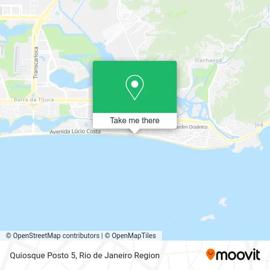 Quiosque Posto 5 map