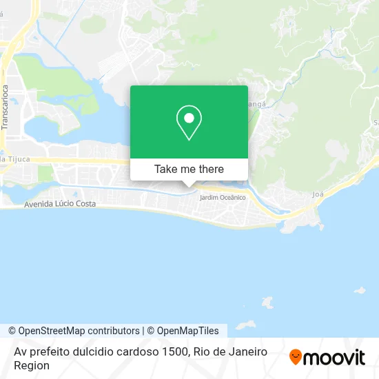 Av prefeito dulcidio cardoso 1500 map