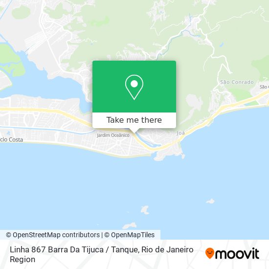 Linha 867 Barra Da Tijuca / Tanque map