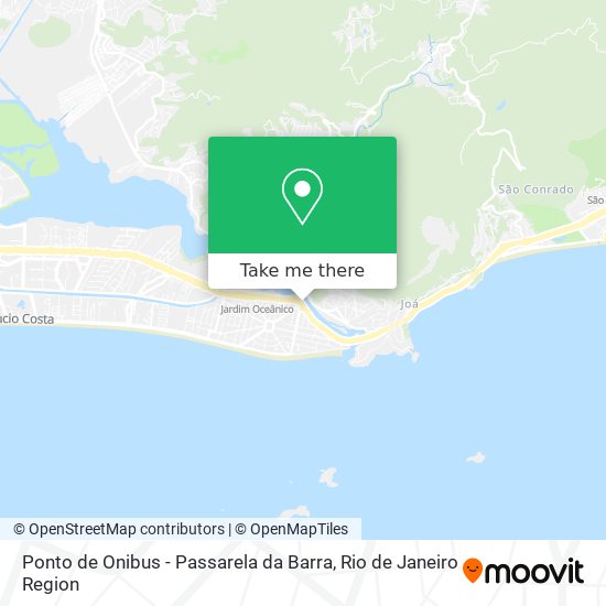 Mapa Ponto de Onibus - Passarela da Barra
