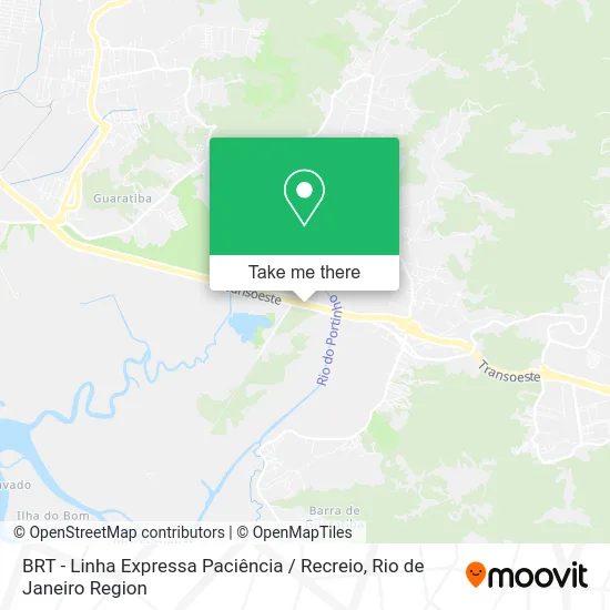 BRT - Linha Expressa Paciência / Recreio map