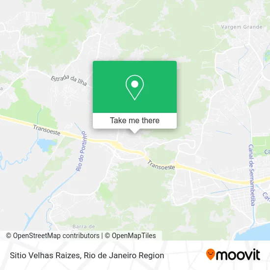 Sitio Velhas Raizes map