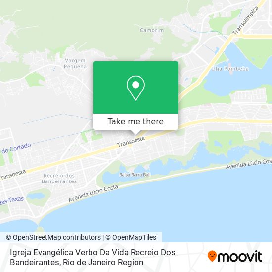 Mapa Igreja Evangélica Verbo Da Vida Recreio Dos Bandeirantes