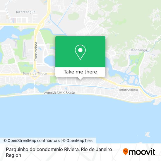 Parquinho do condomínio Riviera map