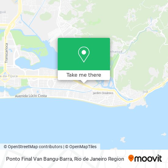 Ponto Final Van Bangu-Barra map