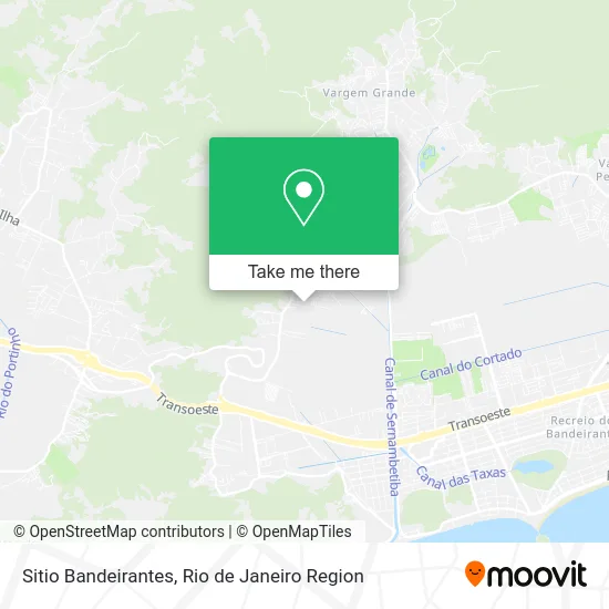 Sitio Bandeirantes map