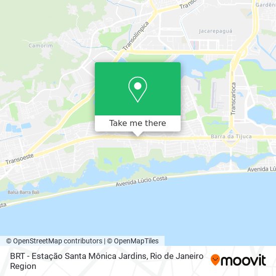 Mapa BRT - Estação Santa Mônica Jardins