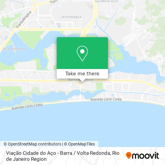 Mapa Viação Cidade do Aço - Barra / Volta Redonda