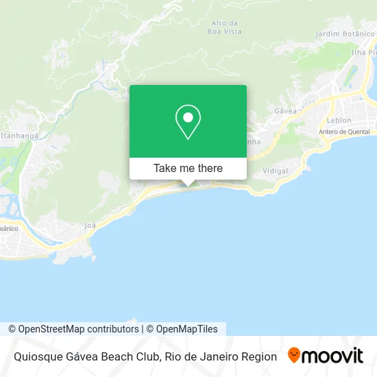 Quiosque Gávea Beach Club map