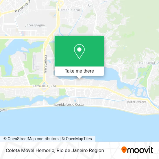 Coleta Móvel Hemorio map