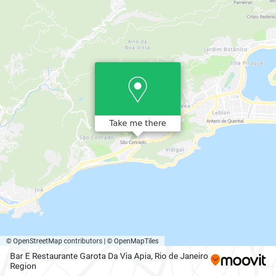 Mapa Bar E Restaurante Garota Da Via Apia