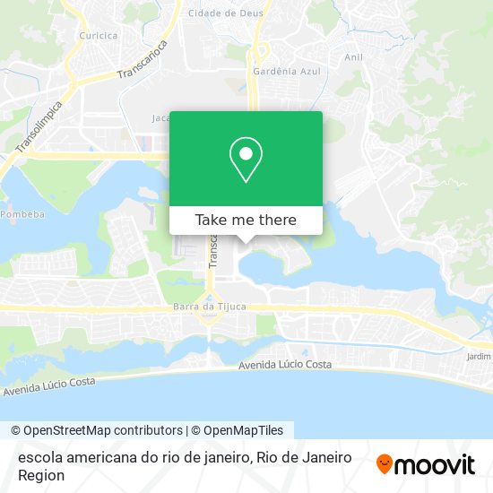 Mapa escola americana do rio de janeiro