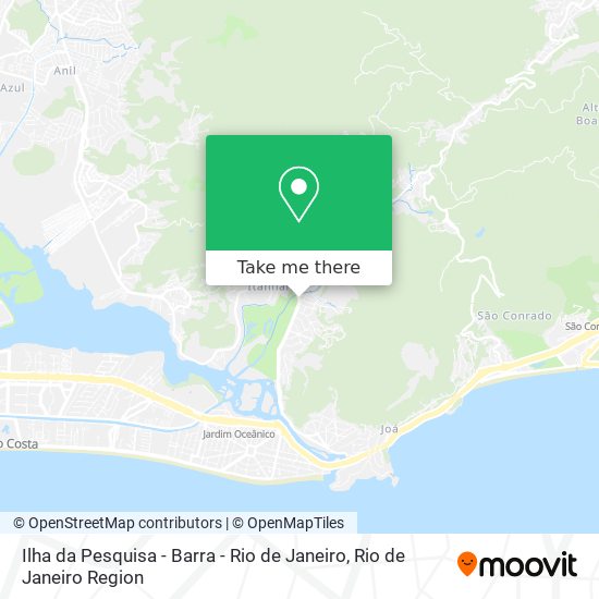 Mapa Ilha da Pesquisa - Barra - Rio de Janeiro