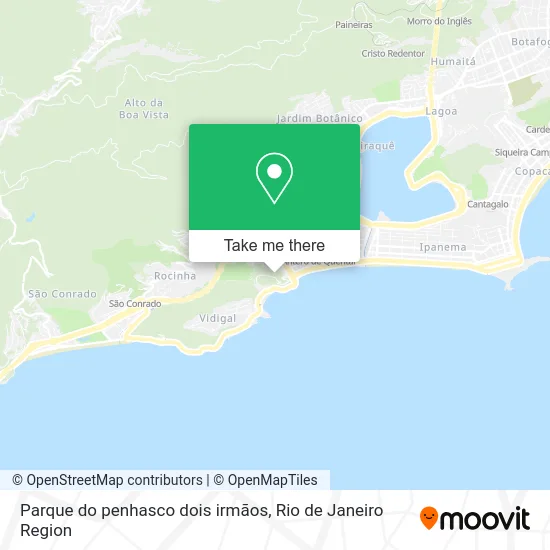 Parque do penhasco dois irmãos map