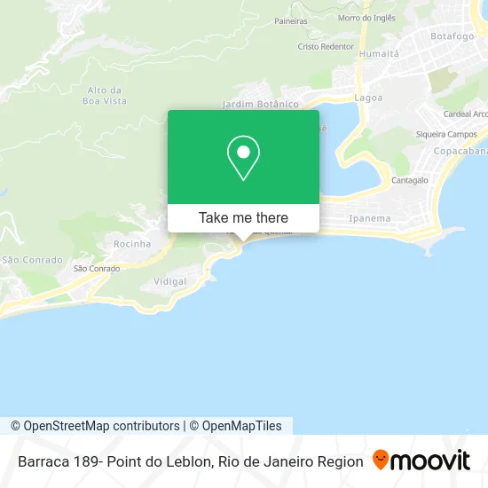 Barraca 189- Point do Leblon map