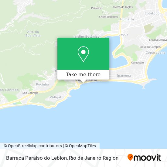 Barraca Paraíso do Leblon map