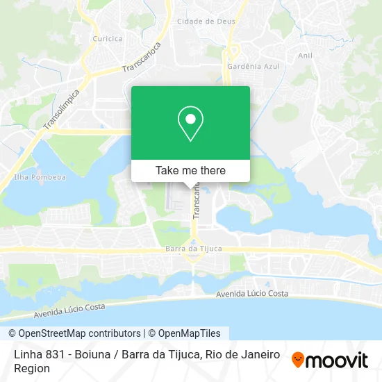 Linha 831 - Boiuna / Barra da Tijuca map
