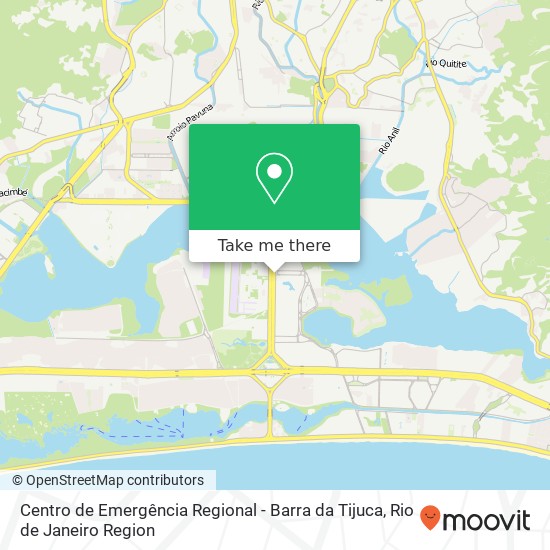 Mapa Centro de Emergência Regional - Barra da Tijuca