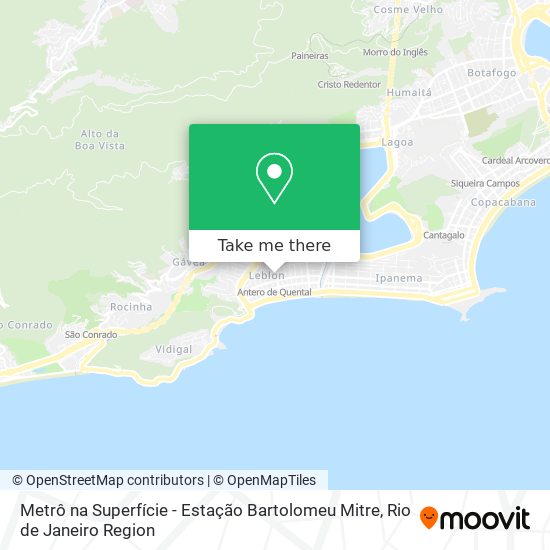 Metrô na Superfície - Estação Bartolomeu Mitre map