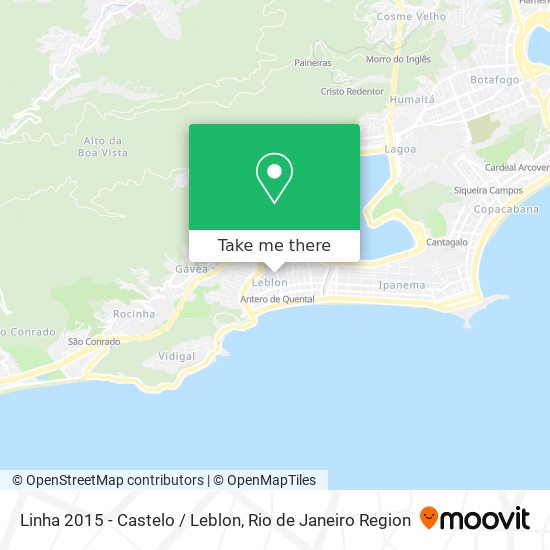 Mapa Linha 2015 - Castelo / Leblon