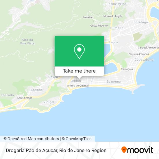 Mapa Drogaria Pão de Açucar