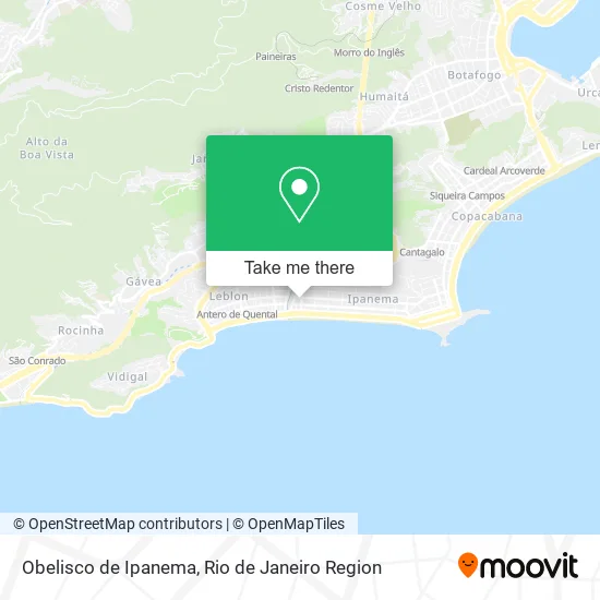Mapa Obelisco de Ipanema