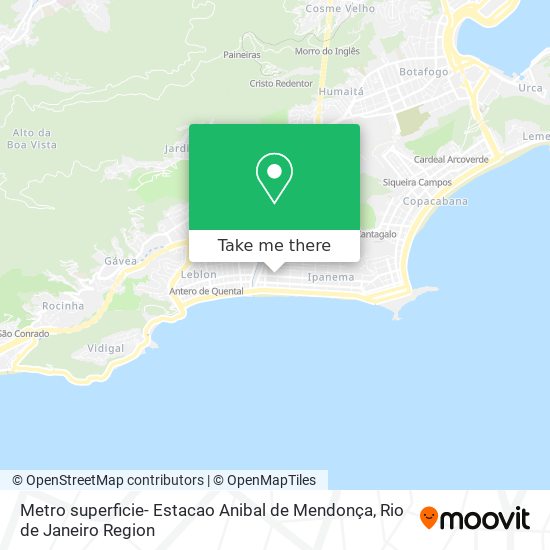 Metro superficie- Estacao Anibal de Mendonça map