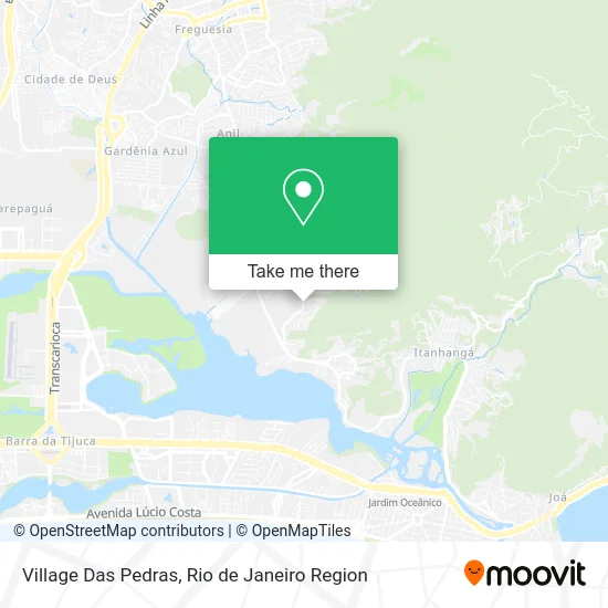 Village Das Pedras map