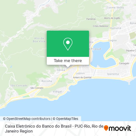Caixa Eletrônico do Banco do Brasil - PUC-Rio map