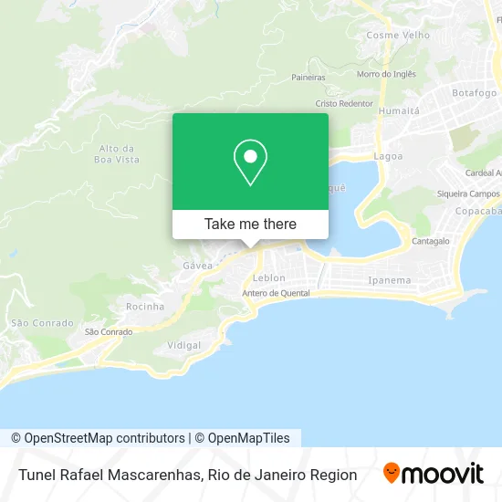 Tunel Rafael Mascarenhas map