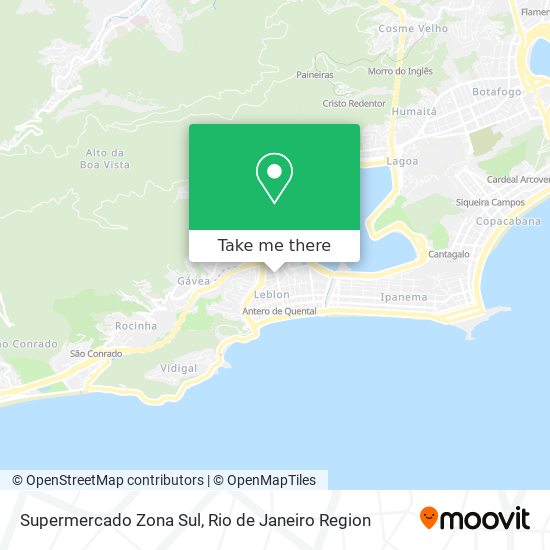 Mapa Supermercado Zona Sul