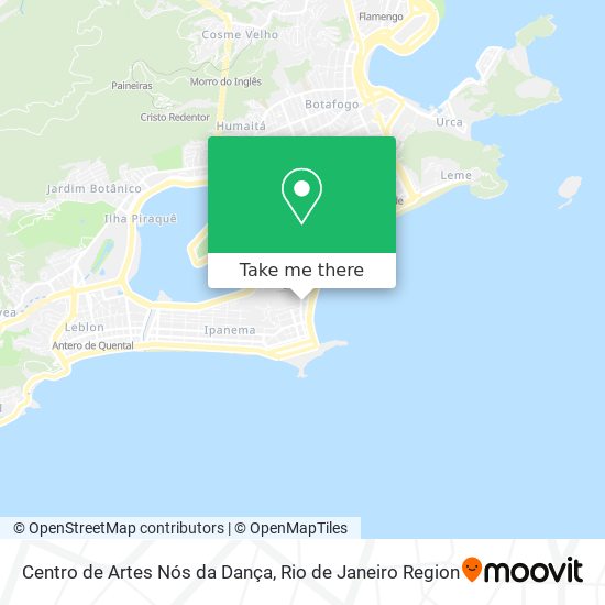 Mapa Centro de Artes Nós da Dança