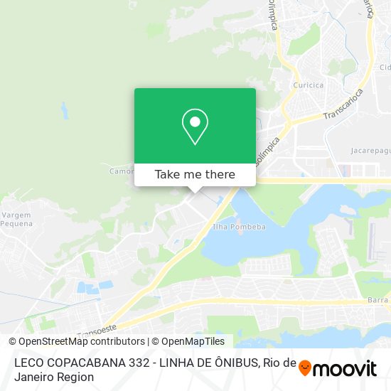 LECO COPACABANA 332 - LINHA DE ÔNIBUS map