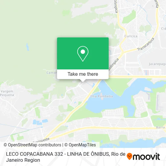 LECO COPACABANA 332 - LINHA DE ÔNIBUS map