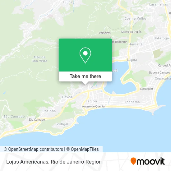 Lojas Americanas map