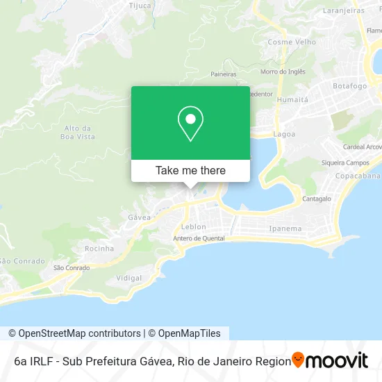 6a IRLF - Sub Prefeitura Gávea map
